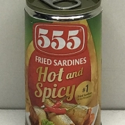 555 FRIED Sardines HOT & SPICY 10x155g (Inner)